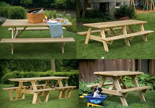 Picnic Tables with Seats Attached