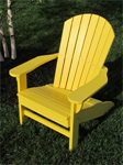 Adirondack Chair, Poly, Yellow