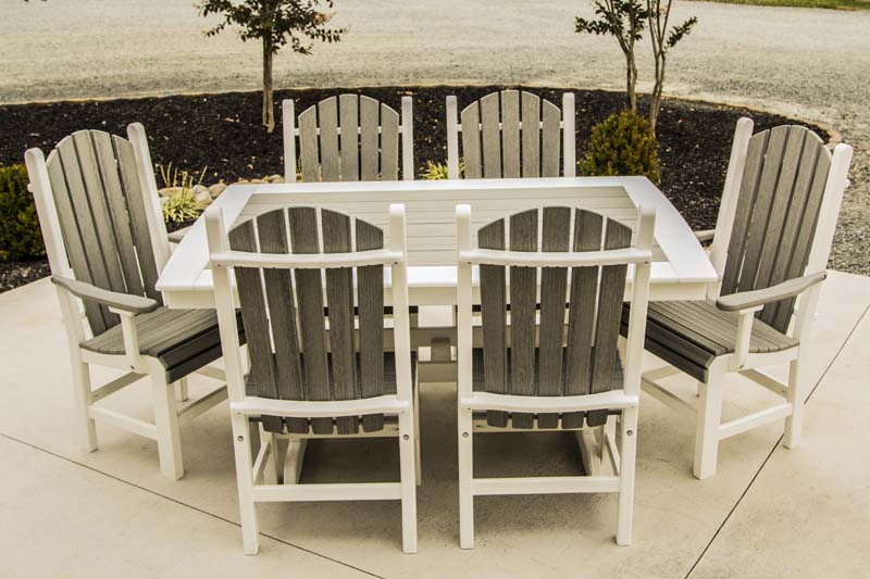 44'x64' Dinning Table with Fanback Chairs