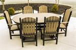 44^x72^ Oval Dinning Table with Fanback Chairs