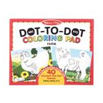 ABC Dot-To-Dot Coloring Pad, Farm