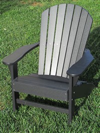 Adirondack Chair, Poly, Black 1