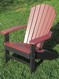 Adirondack Chair, Poly, Cherrywood & Black