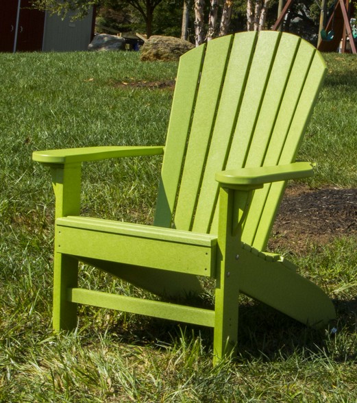 Adirondack Chair, Poly, Lime Green 1