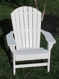 Adirondack Chair, Poly, White 1