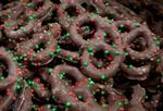 Christmas Chocolate Pretzels Red & Green Sprinkles  wc