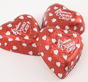 Double Crispy Chocolate Hearts (Foil) wc