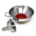 Stainless Steel Wide Mouth Funnel with Removable Strainer