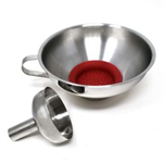 Stainless Steel Wide Mouth Funnel with Removable Strainer