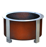 Breeo X Series 24^ Patina Smokeless Firepit  Standard Rim