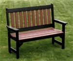 Park Bench, Cherrywood & Black